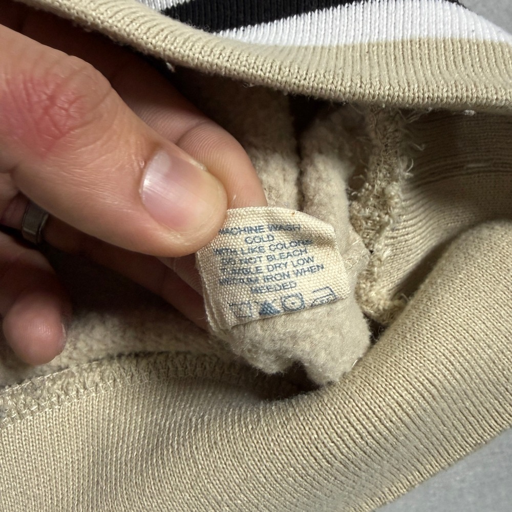 VTG Cincinnati Bengals NFL Mens Crewneck Sweatshirt Large Tan Embroidered Tiger - Picture 6 of 9